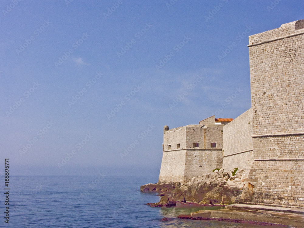 Historische Details - Stadtmauer n Dubrovnik