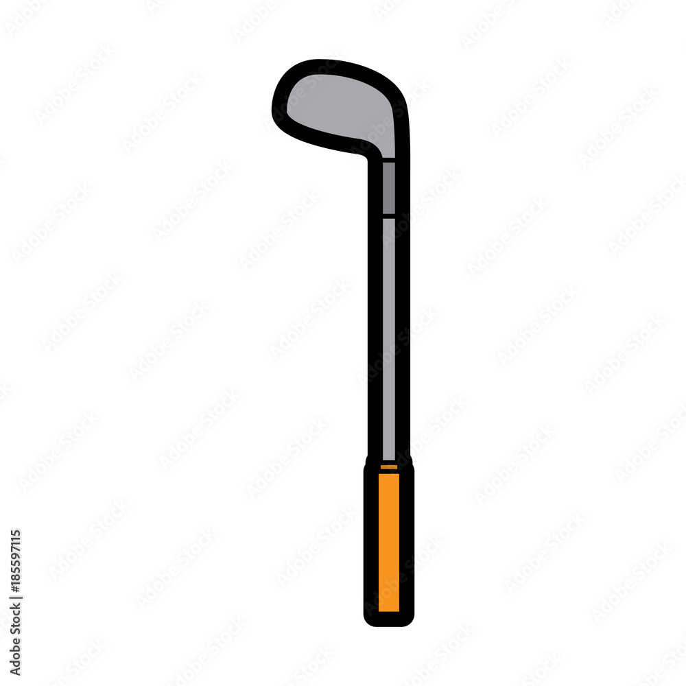 golf club stick equipment sport object icon vector illustration golf club stick equipment sport object icon vector illustration