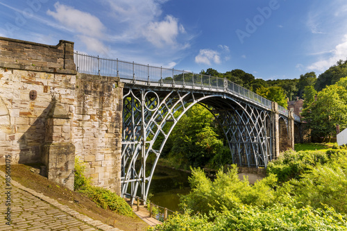 The Iron Bridge over the River Severn, Ironbridge Gorge, Shropshire, England. photo