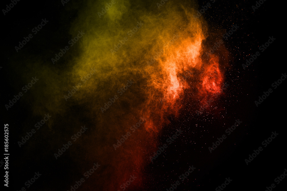 abstract powder splatted background. Colorful powder explosion on black background. Colored cloud. Colorful dust explode. Paint Holi. abstract powder splatted background. Colorful powder explosion on black background. Colored cloud. Colorful dust explode. Paint Holi.