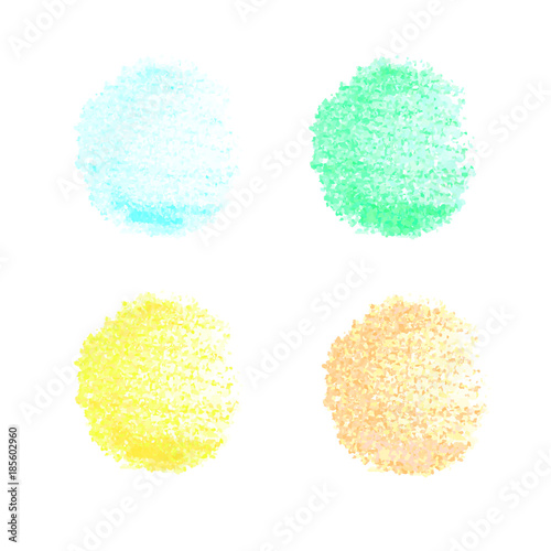 Colorful chalked spots for design