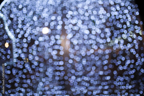 Christmas background with bokeh lights