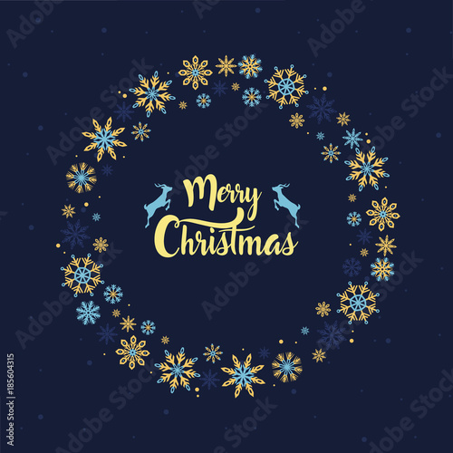 Vector of snowflakes background
