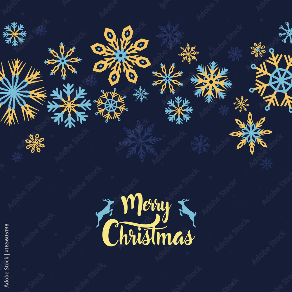 Vector of snowflakes background template