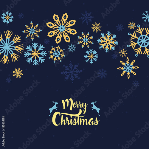 Vector of snowflakes background template