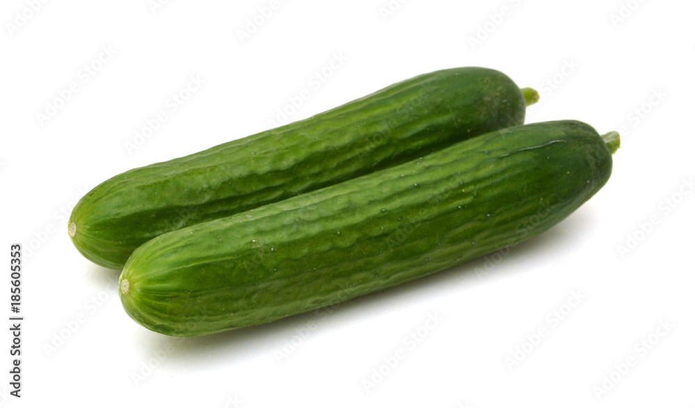 green cucumbers isolated on white background green cucumbers isolated on white background