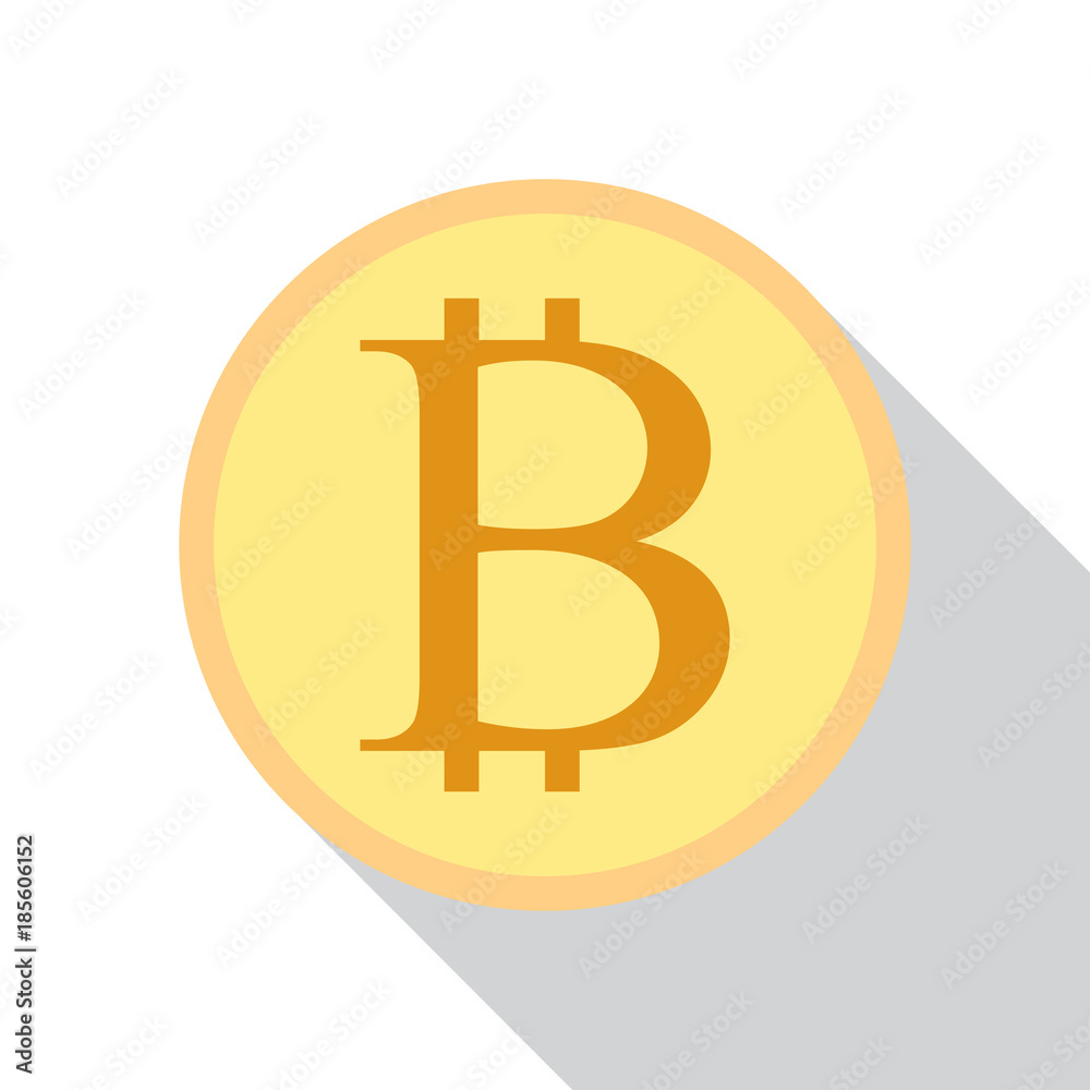 Bitcoin crypto currency flat style Bitcoin crypto currency flat style
