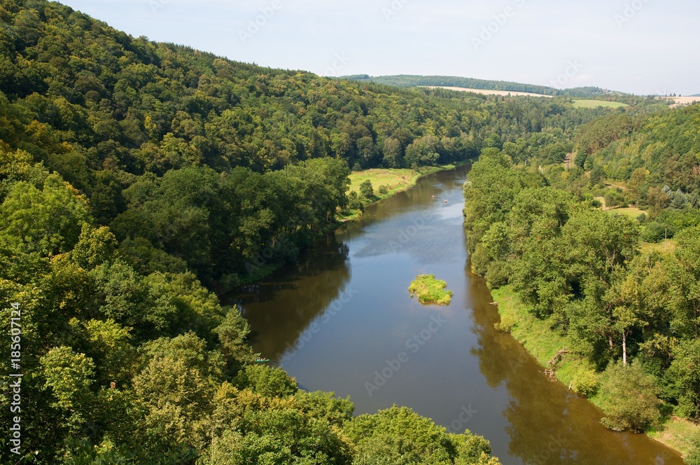 River Berounka near village Nizbor, Central 
Bohemia, Czech republic, Europe