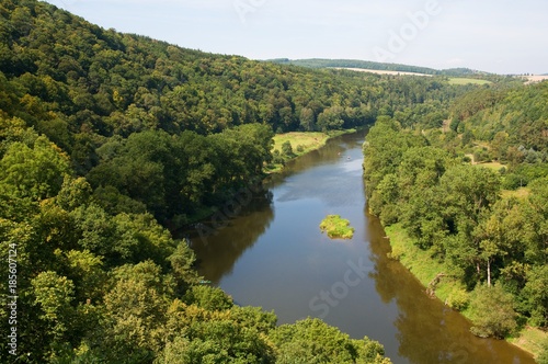 River Berounka near village Nizbor, Central Bohemia, Czech republic, Europe