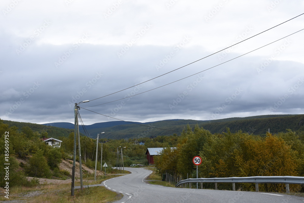 Norwegen, Finnmark, Lappland, Tundra, Weide, Dorf, Siedlung, Kautokeino