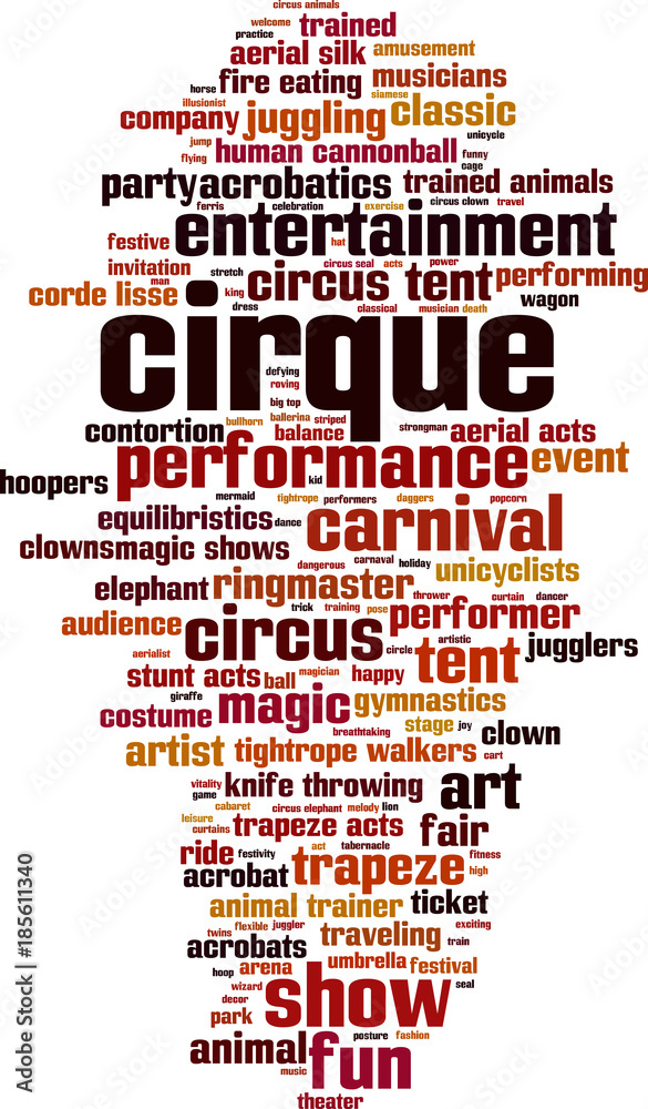 Obraz premium Cirque word cloud concept