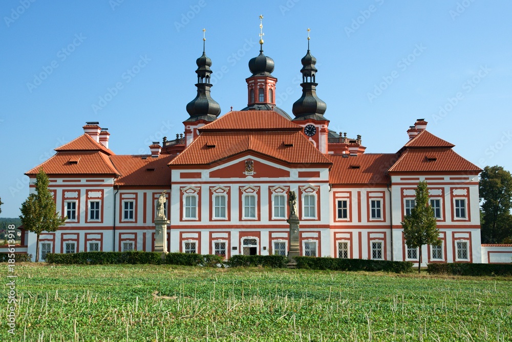 Baroque monastery Marianska Tynice near Kralovice, Western Bohemia, Czech Republic