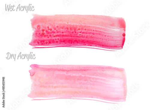 Wallpaper Mural Vector red and gold paint smear stroke stain set. Abstract gold glittering textured art illustration. Wet and Dry Acrylic Texture Paint Illustration. Hand drawn brush strokes vector elements. Acrilyc. Torontodigital.ca