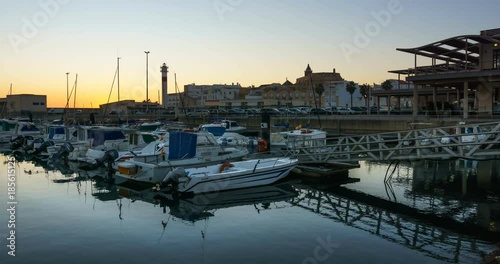 Port of Rota at Sunset Time-Lapse Cadiz Spain