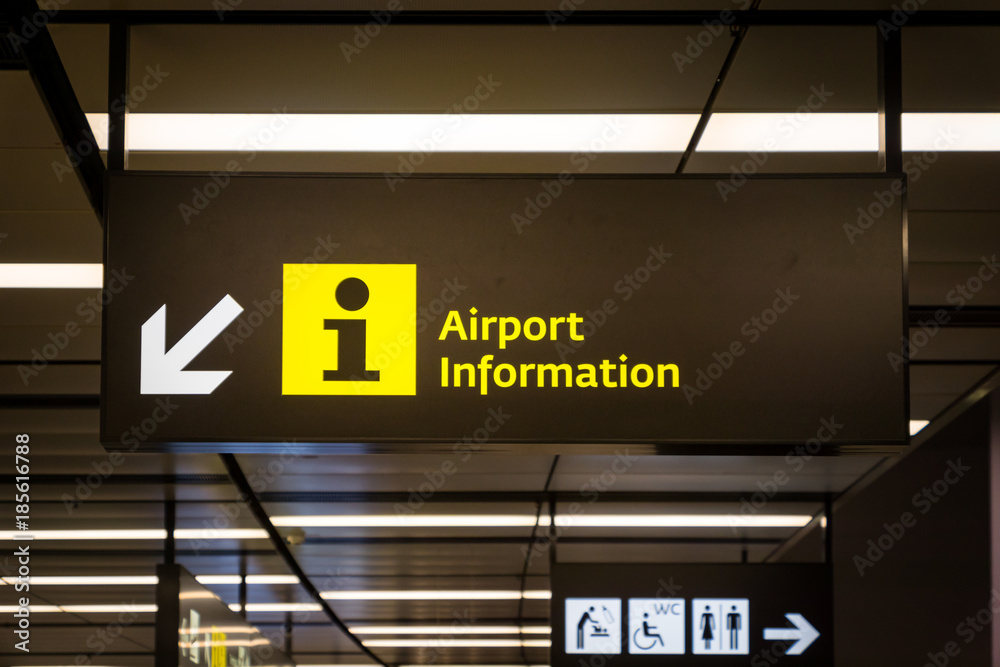 Airport information sign board icon Airport information sign board icon