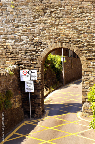 Conwy narrow tunnel in  the medevil Conwy town photo