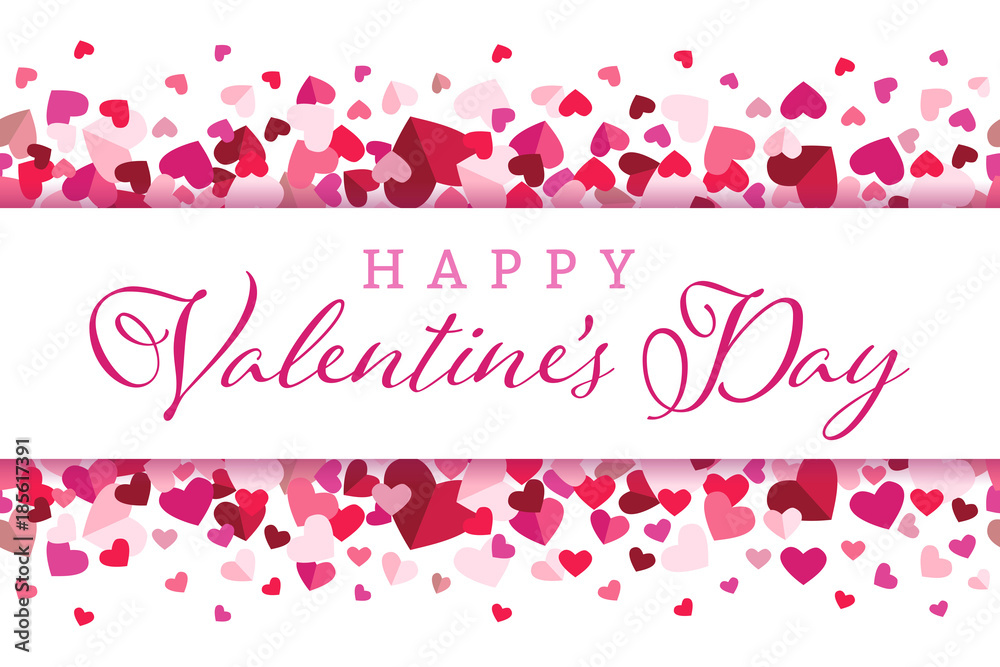 Happy Valentines Day Floating Hearts Center Banner Vector Background 1 Happy Valentines Day Floating Hearts Center Banner Vector Background 1