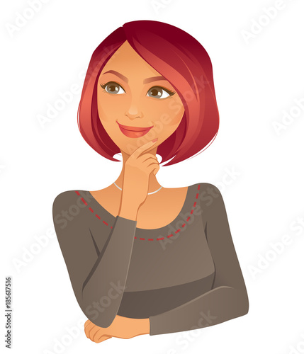 Beautiful Woman Thinking
