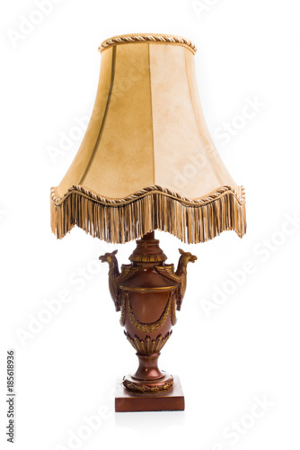 Vintage table lamp isolated on white