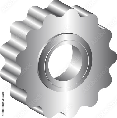 isolated metal sprocket