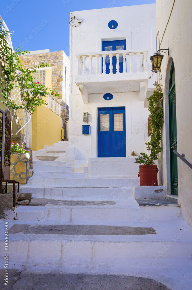 Architecture in Leros island, Dodecanese, Greece 