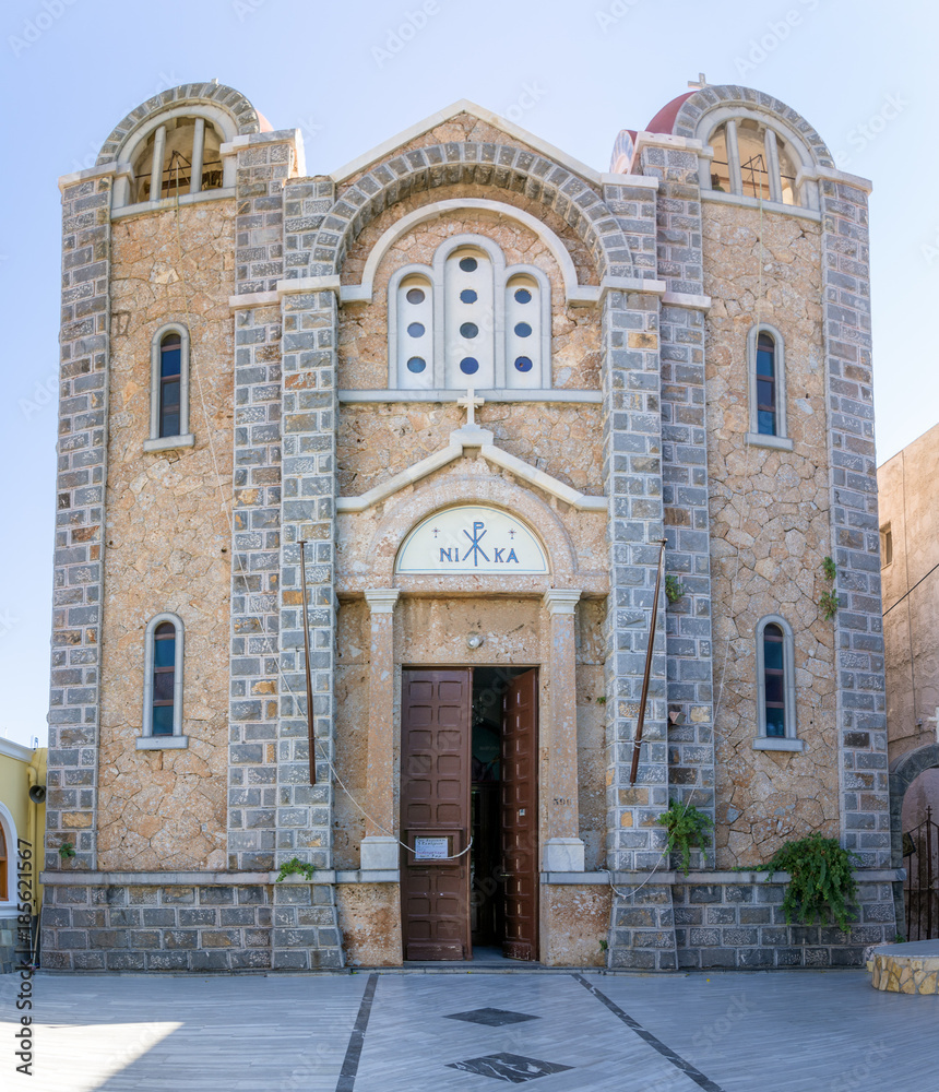 Orthodox church in Agia Marina village, Leros island, Dodecanese, Greece