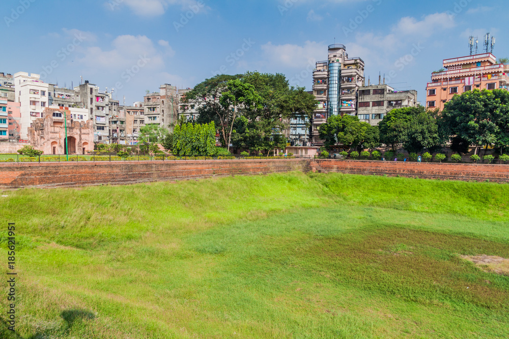 Remnants of water tank in Lalbagh Fort in Dhaka, Bangladesh