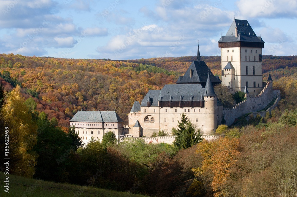 Royal castle Karlstejn in the Central Bohemia, Czech republic