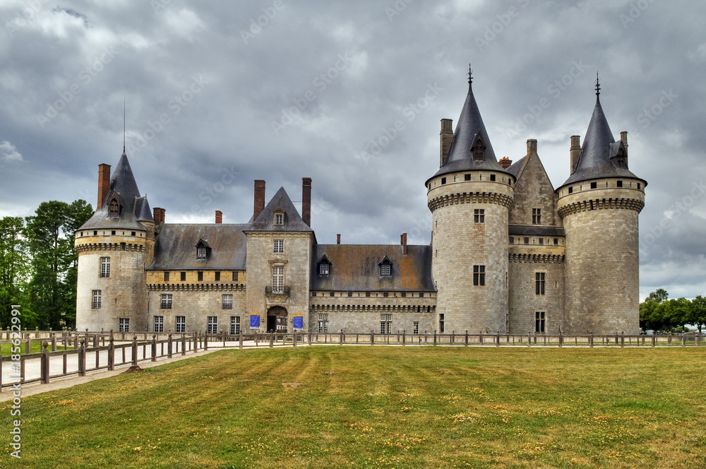 Schloss Sully in Sully-sur-Loire, französische Stadt, Département Loiret, Region Centre, Frankreich