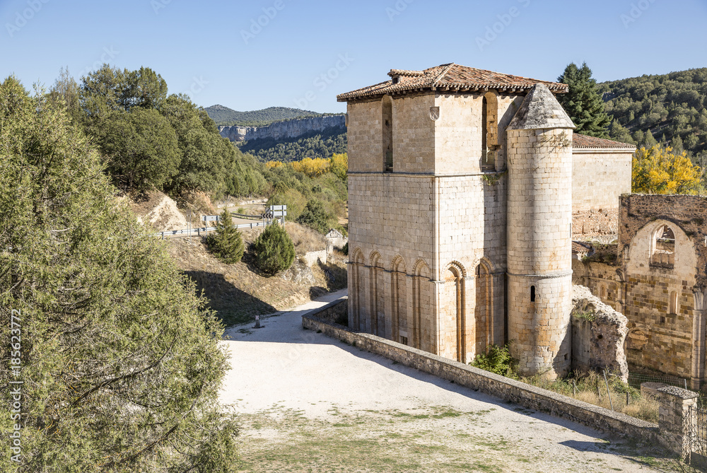 San Pedro de Arlanza monastery in Hortiguela, province of Burgos, Spain
