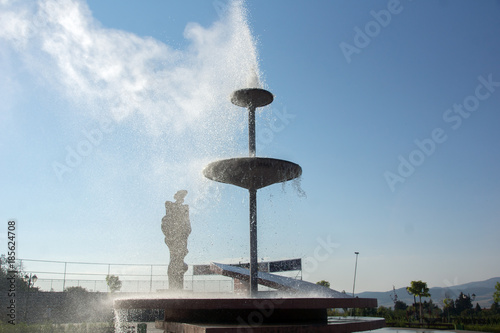 The geyser with hot water in Spa Resort of Sapareva Banya, Bulgaria