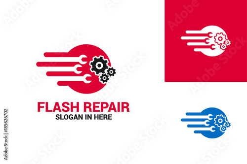 Flash Repair Logo Template Design