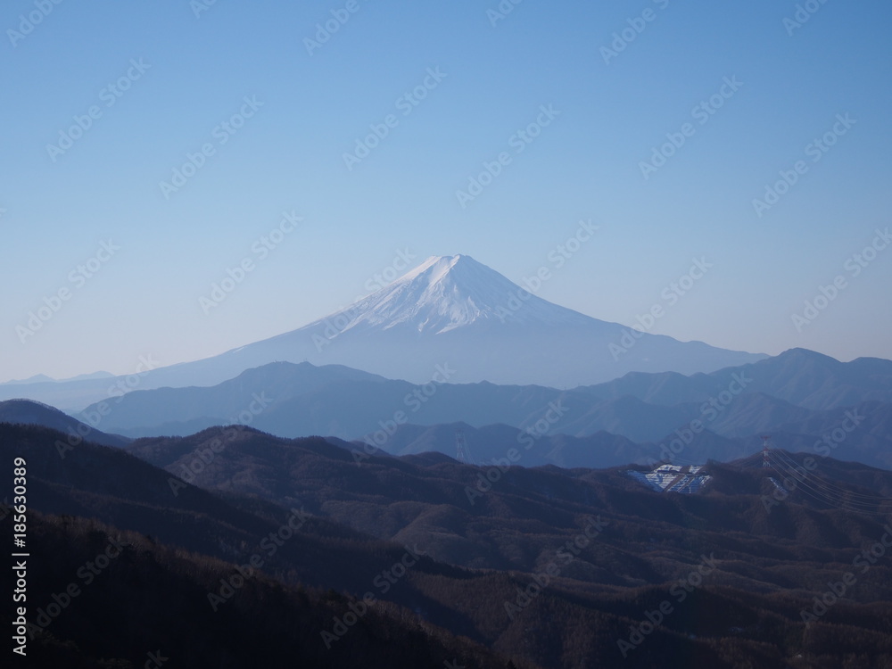 The landscape with Mt Fuji in Mount Daibosatsu, Japan 