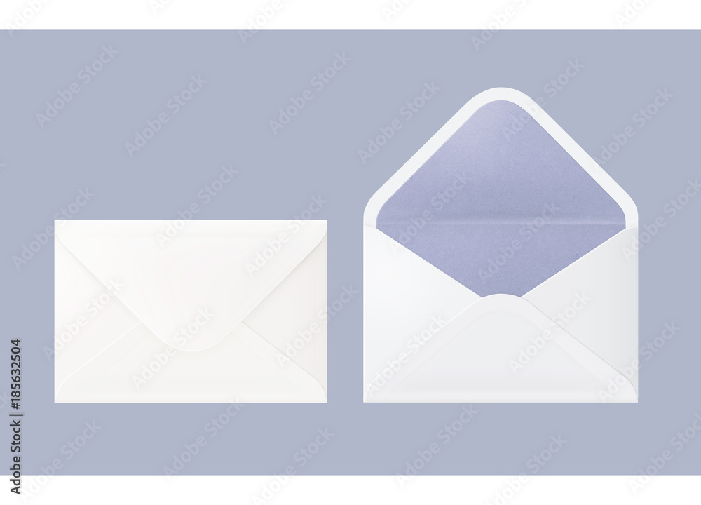 White and blue envelope by environmental materials for postage mail White and blue envelope by environmental materials for postage mail