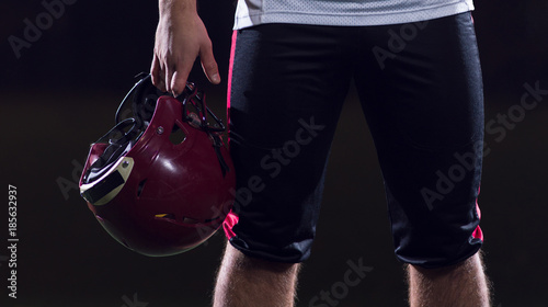 portrait of young confident American football player © .shock