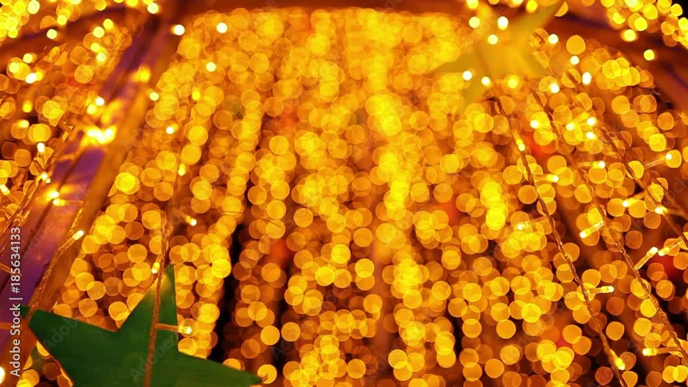 gold bokeh abstract background defocused lights,  christmas light night bokeh