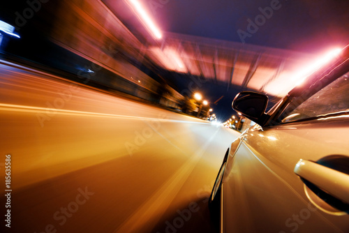 2271868 Car on the road with motion blur background. © grthirteen