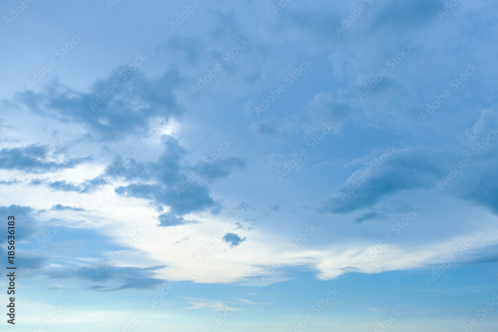 Beautiful blue sky with clouds