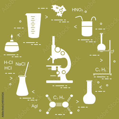 Chemistry scientific, education elements.