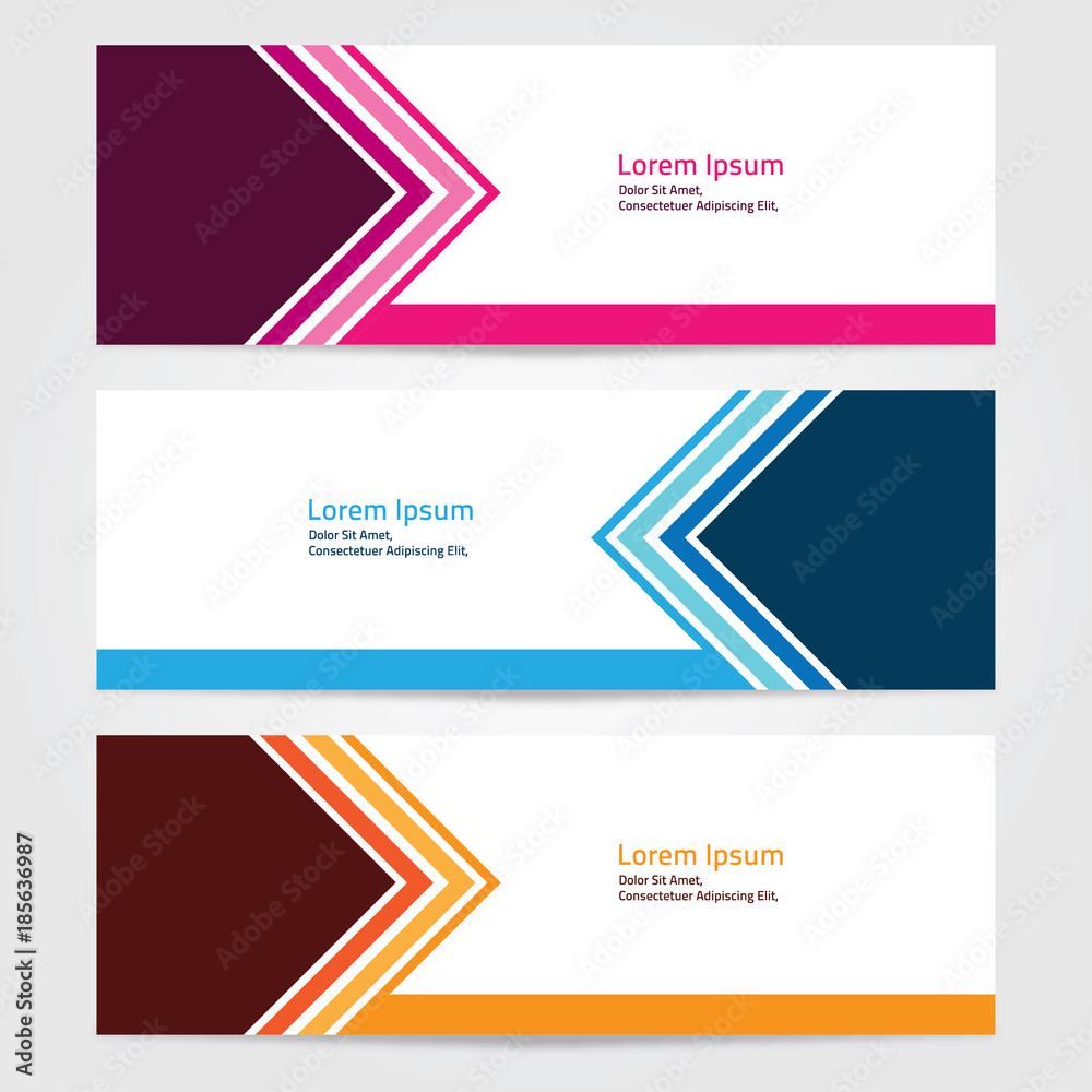 Vector abstract design banner web template.