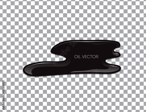 Obraz na płótnie Realistic Black Oil isolated on transparent background. Vector illustration. w salonie