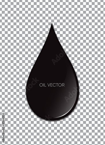 Obraz na płótnie Realistic Black Oil isolated on transparent background. Vector illustration. w salonie