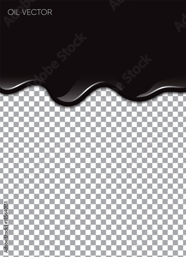 Obraz na płótnie Realistic Black Oil isolated on transparent background. Vector illustration. w salonie