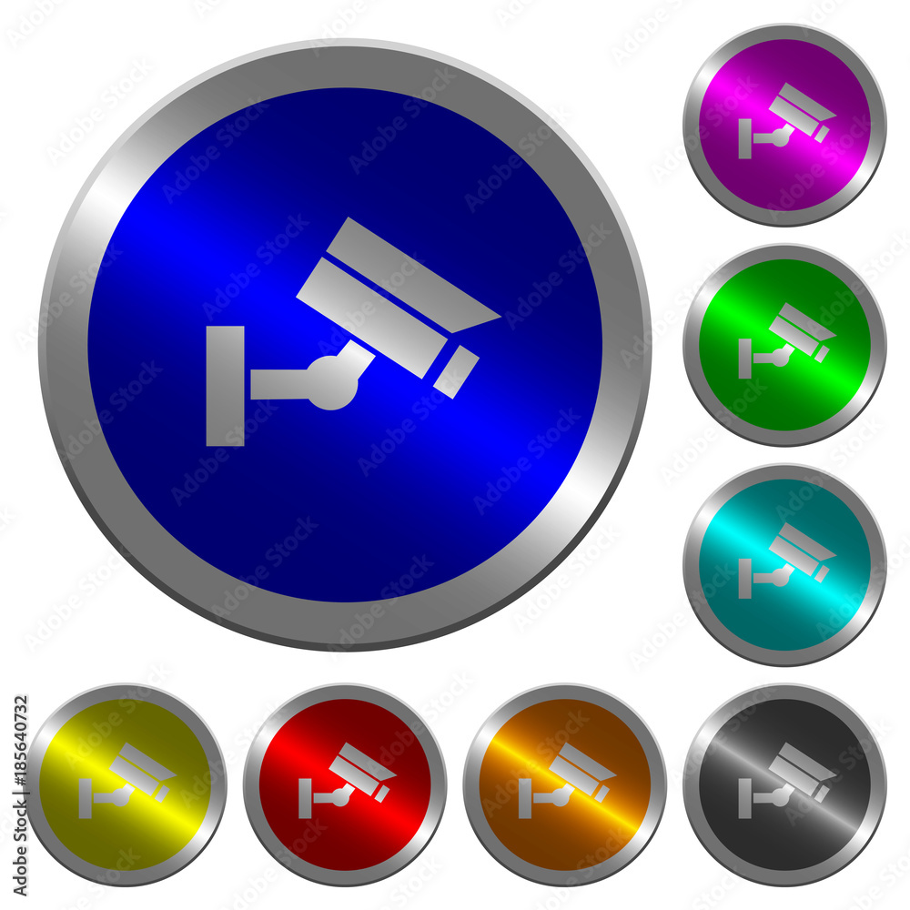 Security camera luminous coin-like round color buttons Security camera luminous coin-like round color buttons