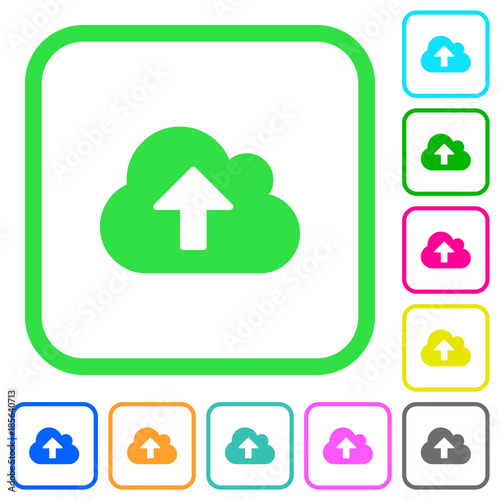 Cloud upload vivid colored flat icons icons