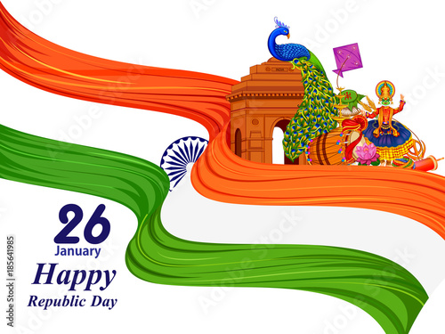 26 January Happy Republic Day of India background