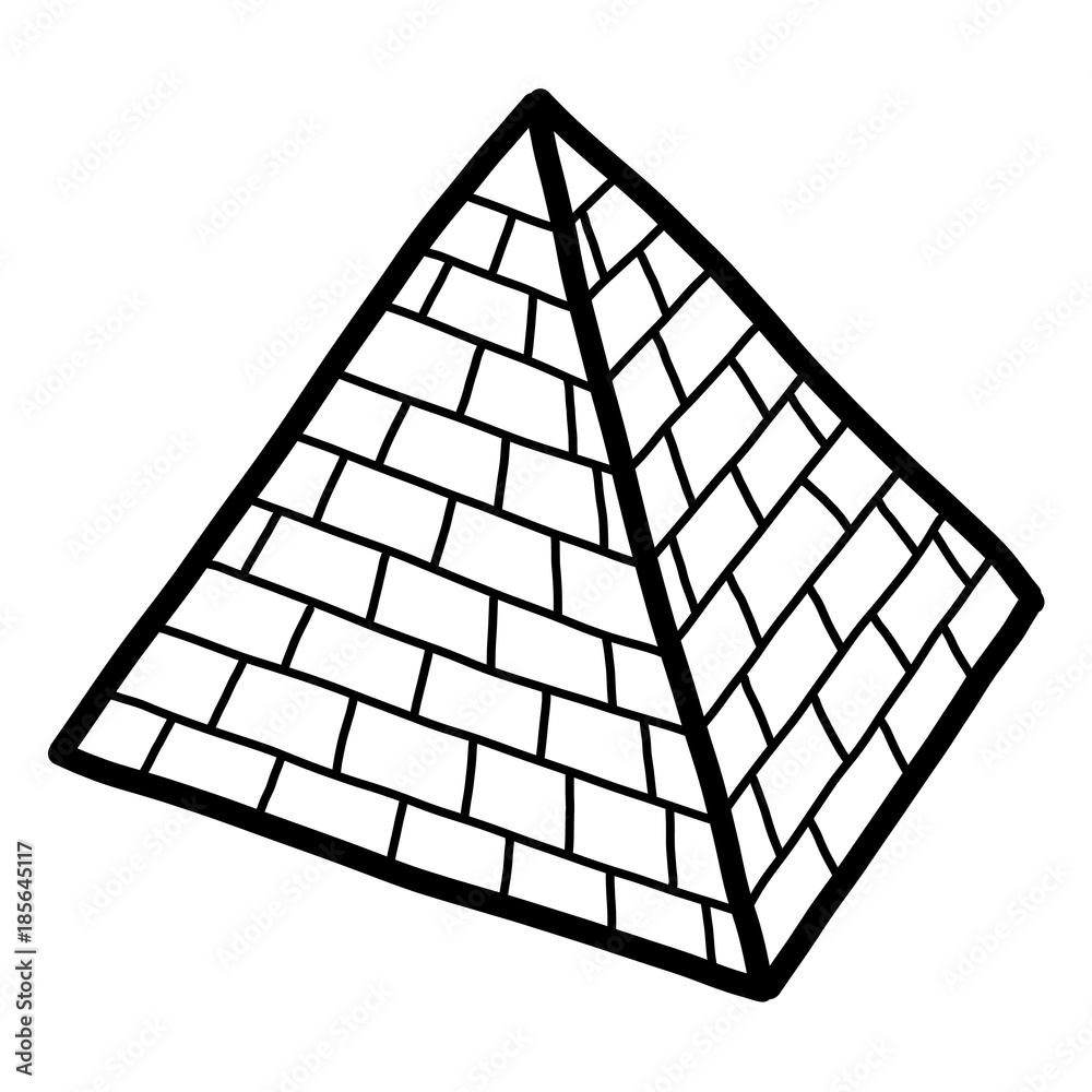 Vecteur Stock pyramid / cartoon vector and illustration, black and ...