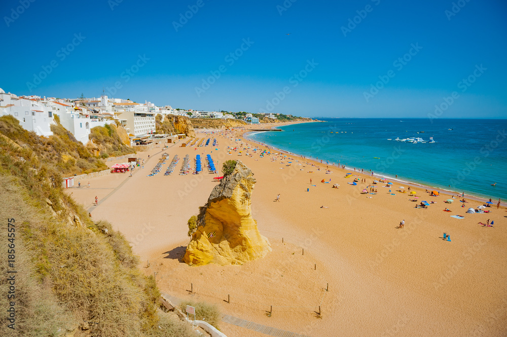 Portugal, Albufeira, portuguese beach with cliffs PRAIA DO TÚNEL (PENECO)