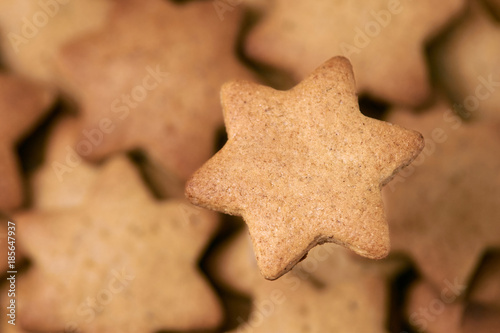 Gingerbread Cookie. Delicious dessert. Bakery products. Shape star