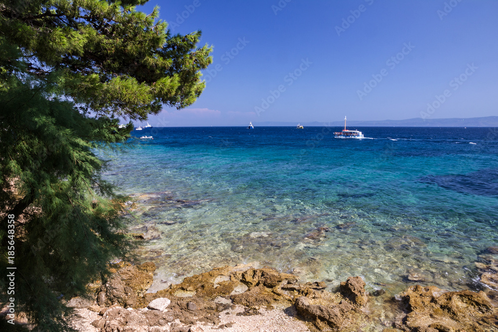 Fototapeta premium Croatia, seascape, Brac island, Adriatic sea, Dalmatia